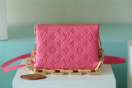 LV Coussin BB Monogram Light Pink For Women, Women’s Bags, Shoulder And Crossbody Bags 8.3in/21cm LV