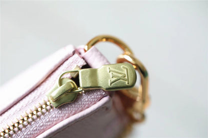 LV Mini Pochette Accessoires Monogram Empreinte Pink For Women, Women’s Handbags, Shoulder Bags And Crossbody Bags 6.1in/15.5cm LV