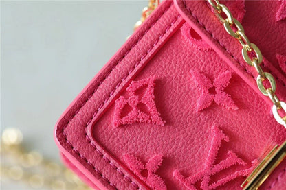 LV Mini Dauphine Monogram Fluo Pink For Women,  Shoulder And Crossbody Bags 18.5cm/7.3in LV M20747