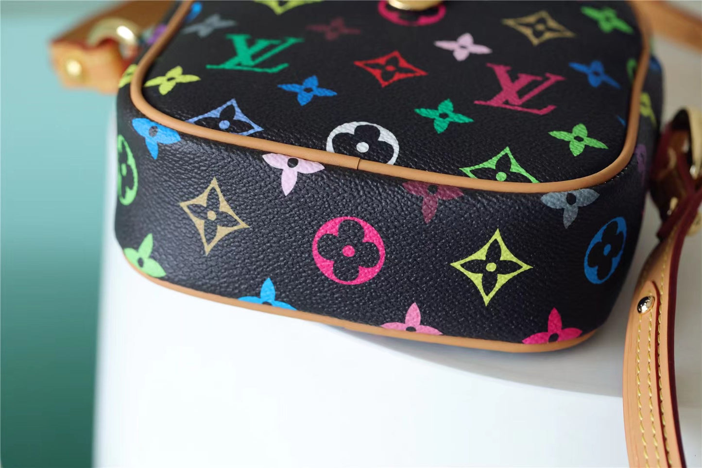 LV Rift Bag Monogram Multicolore Canvas Black For Women, Women’s Handbags, Shoulder And crossbody Bags 5.7in/13.5cm LV