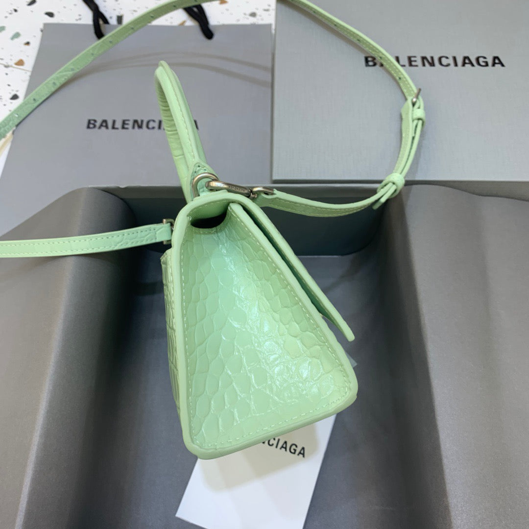 Balen Hourglass XS Handbag In Light Green, For Women,  Bags 7.4in/19cm