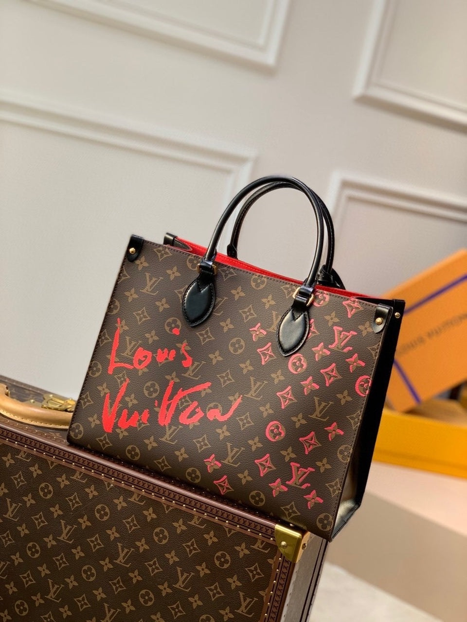 LV OnTheGo MM Tote Bag Monogram Canvas For Women, WoHandbag, Shoulder Bags 13.8in/35cm LV M45888