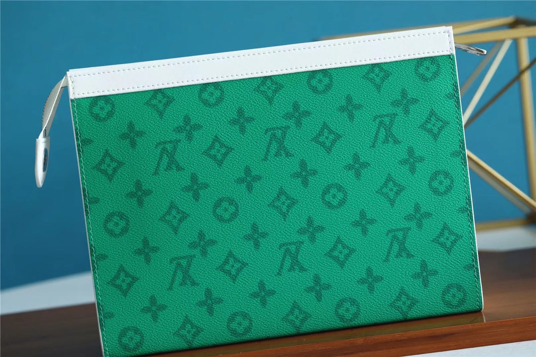 LV Pochette Voyage MM Vintage Monogram Canvas Green By Virgil Abloh For Fall-Winter, Travel Accessories 27cm LV M80803