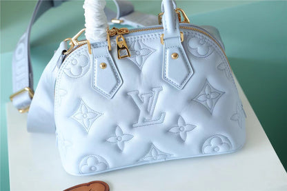 LV Alma BB Bag Handbags,  Shoulder and Cross Body Bags For Women In Bleu Glacier Blue 9.6in/25cm LV M59822