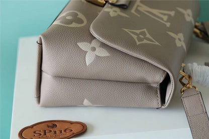 LV Madeleine MM Monogram Empreinte Dove Gray/ Creme Beige For Women,  Shoulder and Crossbody Bags 11.8in/30cm LV M46041