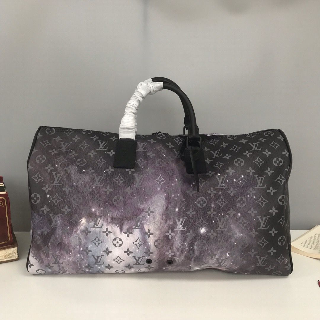 LV Keepall Bandouliere 50 Monogram Galaxy Canvas For Women, Travel Bags 19.7in/50cm LV