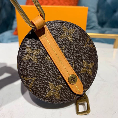 LV Round Case Monogram Canvas By Virgil Abloh For Women, Women’s Bags 3.1in/8cm LV M68524