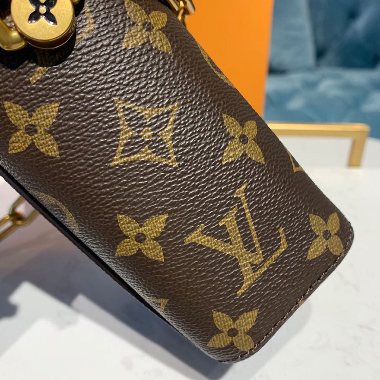 LV Phone Box Monogram Canvas By Virgil Abloh For Women, WoHandbags 6.7in/17cm LV M44914