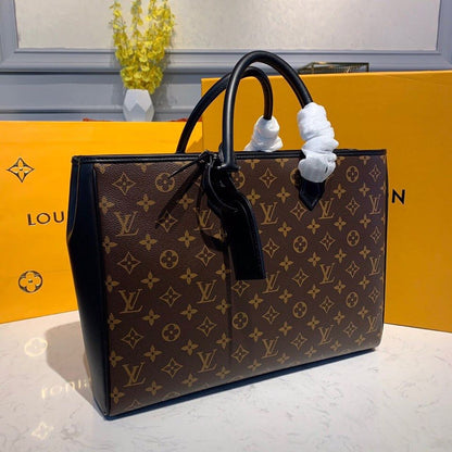 LV Grand Sac Tote Bag Monogram Canvas For Women,  Shoulder Bags 14.5in/37cm LV