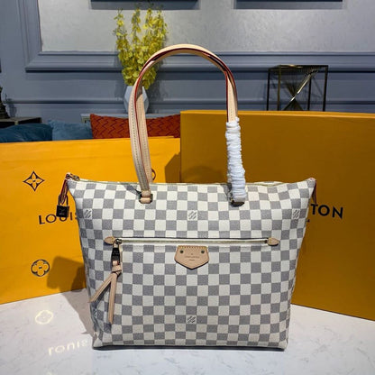 LV Lena MM Damier Azur Canvas For Women, Women’s Handbags, Shoulder Bags 13in/33cm LV N44040