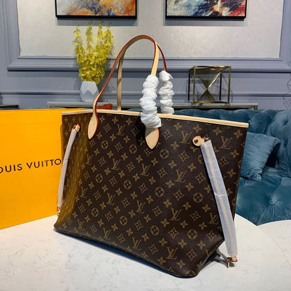 LV Neverfull GM Tote Bag Monogram Canvas Beige For Women, WoHandbag, Shoulder Bags 15.7in/39cm LV M40990