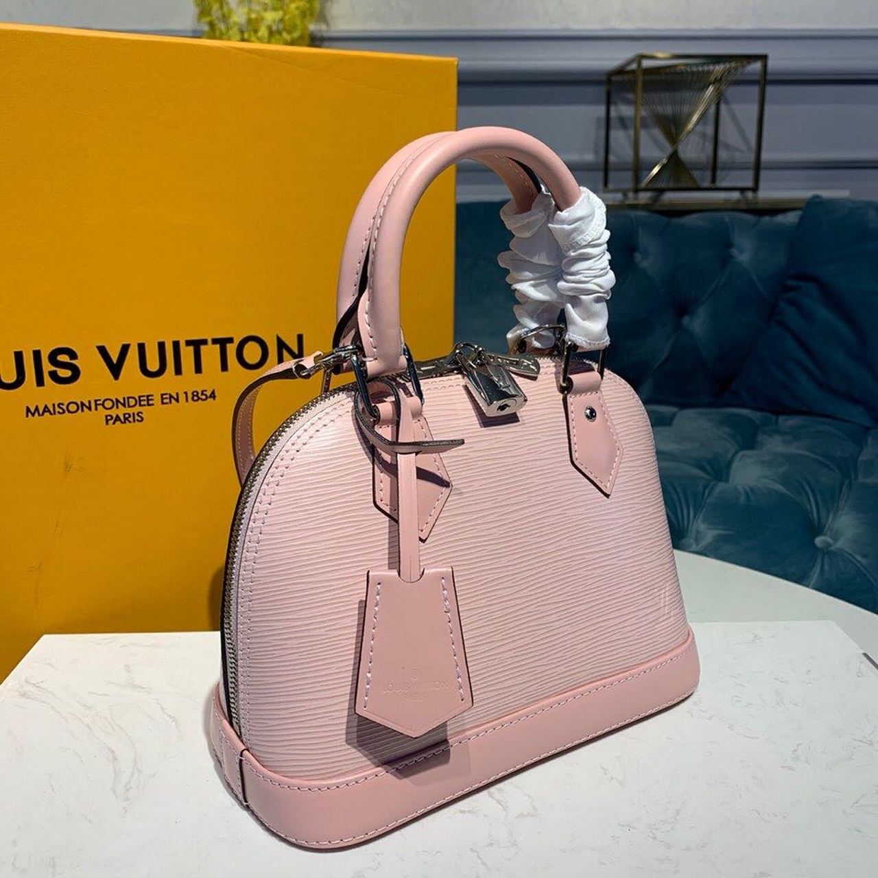 LV Alma BB Epi Rose Ballerine Pink For Women,  Shoulder And Crossbody Bags 9.2in/23.5cm LV M41327