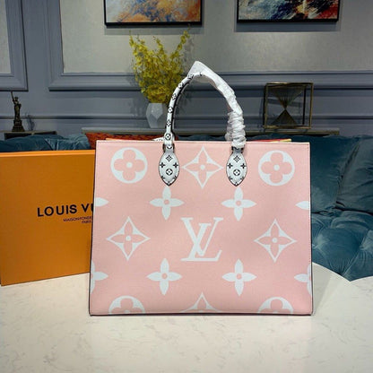 LV OnTheGo GM Tote Bag Monogram Giant Canvas Red/Pink/Yellow For Women,  Shoulder Bags 16.3in/41.5cm LV M44569