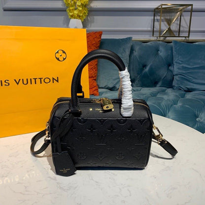 LV Speedy Bandouliere 20 Monogram Empreinte Black For Women,  Shoulder And Crossbody Bags 7.8in/20cm LV M42394