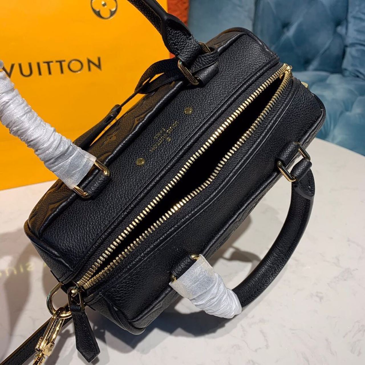 LV Speedy Bandouliere 20 Monogram Empreinte Black For Women,  Shoulder And Crossbody Bags 7.8in/20cm LV M42394