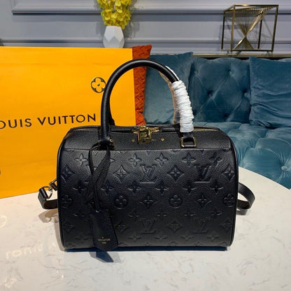 LV Speedy Bandouliere 25 Monogram Empreinte Black For Women,  Shoulder And Crossbody Bags 9.8in/25cm LV M42401