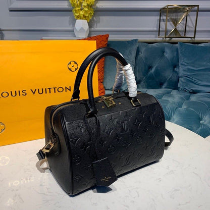 LV Speedy Bandouliere 25 Monogram Empreinte Black For Women,  Shoulder And Crossbody Bags 9.8in/25cm LV M42401