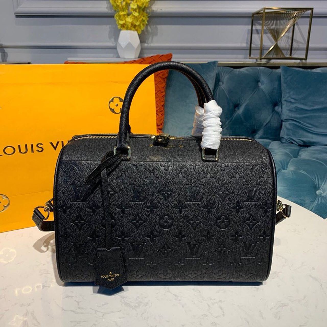 LV Speedy Bandouliere 30 Monogram Empreinte Black For Women,  Shoulder And Crossbody Bags 11.8in/30cm LV M42406