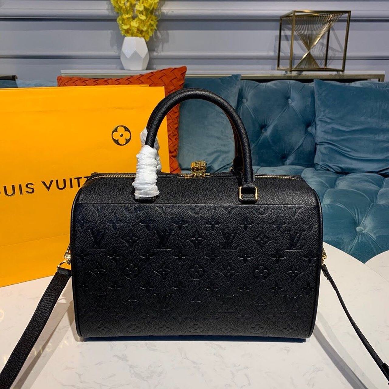 LV Speedy Bandouliere 30 Monogram Empreinte Black For Women,  Shoulder And Crossbody Bags 11.8in/30cm LV M42406