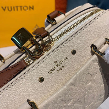 LV Speedy Bandouliere 20 Monogram Empreinte Creme For Women,  Shoulder And Crossbody Bags 7.8in/20cm LV