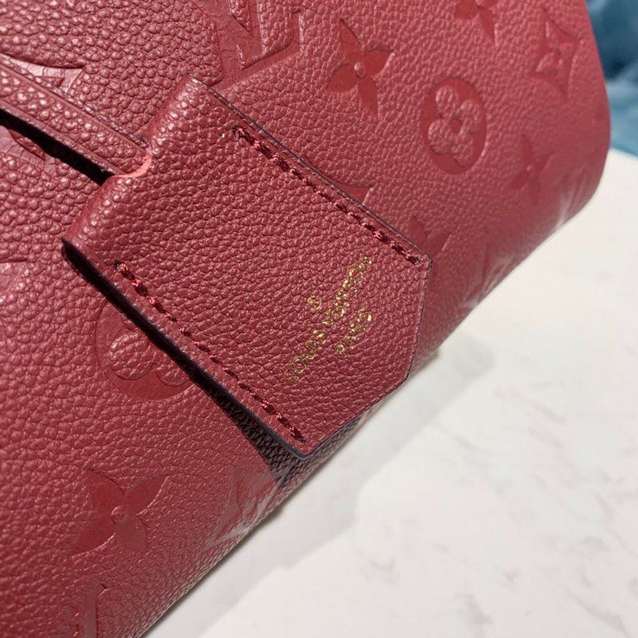 LV Speedy Bandouliere 20 Monogram Empreinte Burgundy For Women,  Shoulder And Crossbody Bags 7.8in/20cm LV