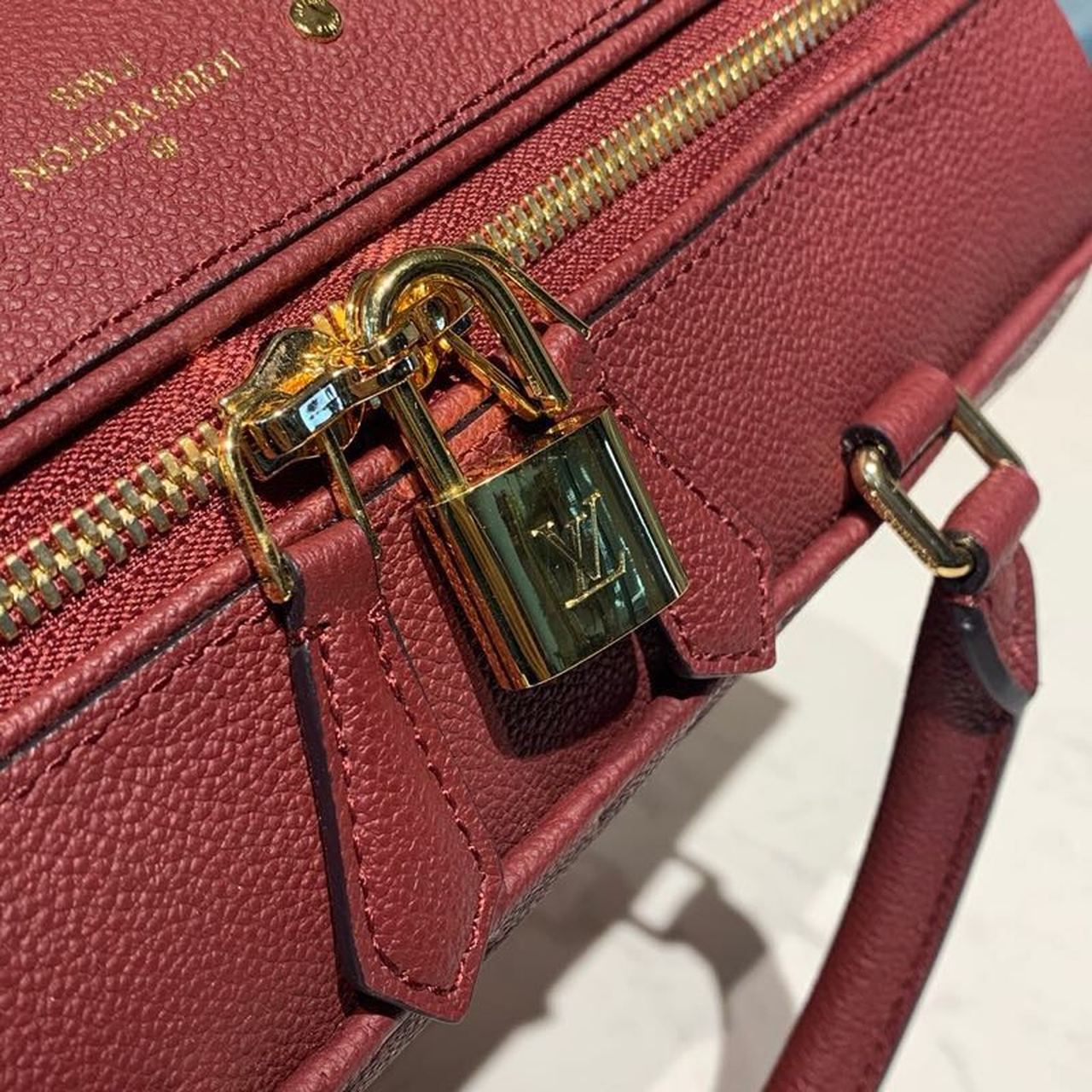 LV Speedy Bandouliere 25 Monogram Empreinte Burgundy For Women,  Shoulder And Crossbody Bags 9.8in/25cm LV