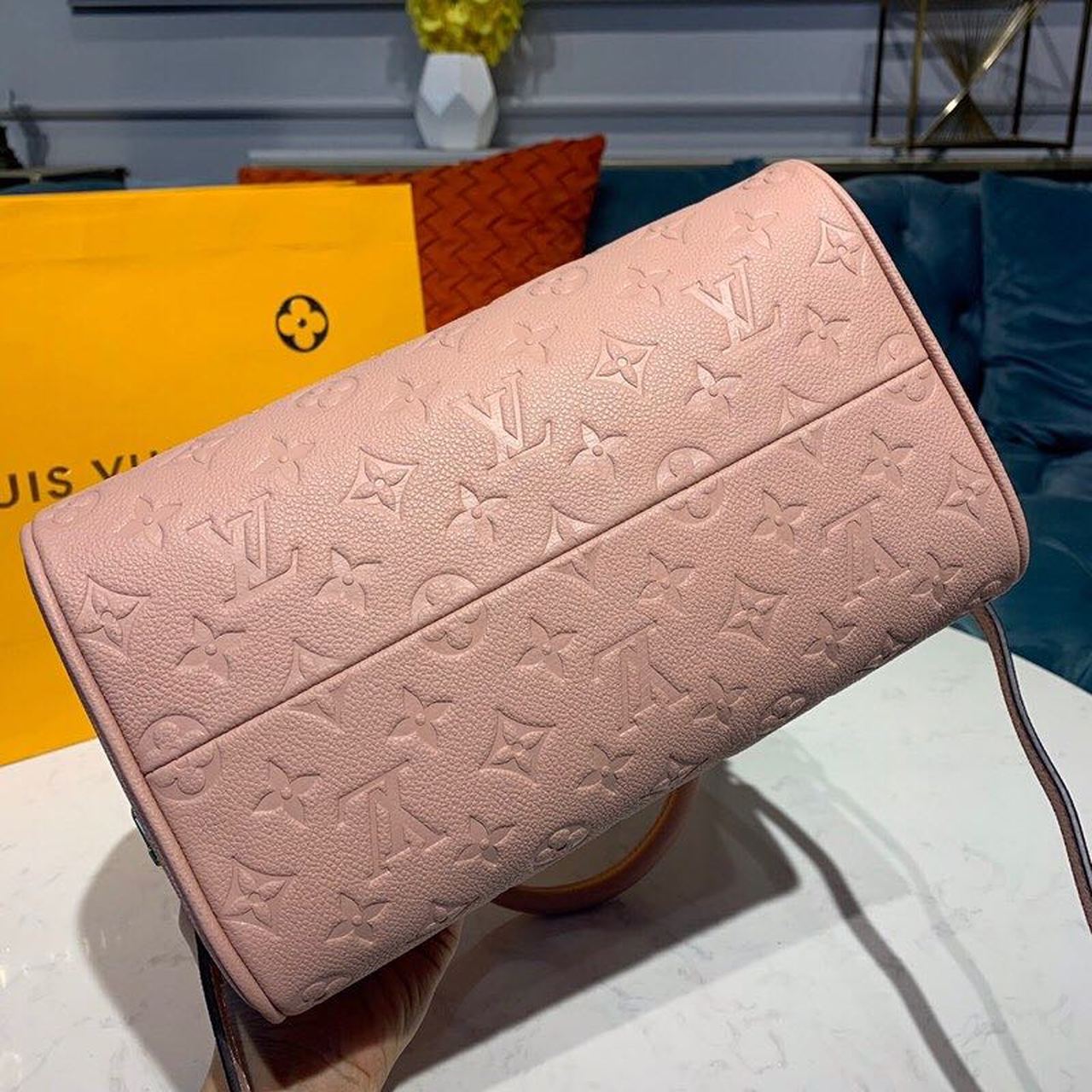 LV Speedy Bandouliere 25 Monogram Empreinte Light Pink For Women,  Shoulder And Crossbody Bags 9.8in/25cm LV