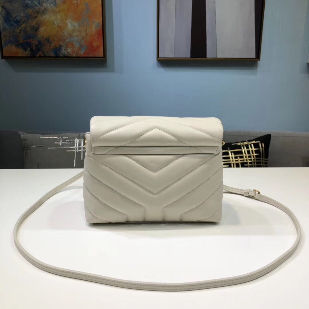 YSSL Loulou Mini Shoulder Bag White For Women 7in/18cm YSL