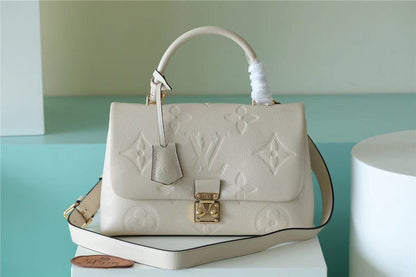 LV Madeleine MM Monogram Empreinte Creme Beige For Women,  Shoulder and Crossbody Bags 11.8in/30cm LV