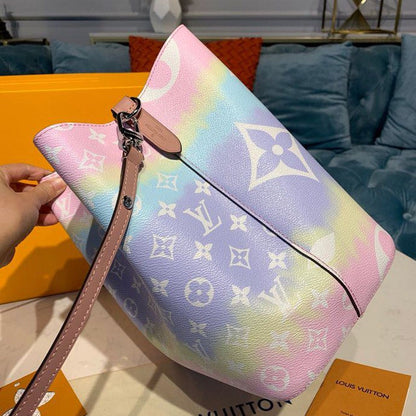 LV Escale NeoNoe MM Bucket Bag Monogram Canvas Multicolor For Women,  Shoulder And Crossbody Bags 10.2in/26cm LV M45124