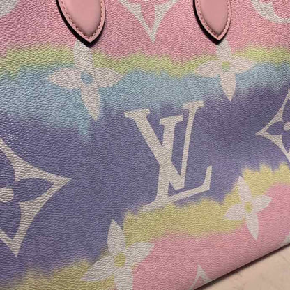 LV Escale OnTheGo GM Tote Bag Monogram Canvas Pastel Pink For Women,  Shoulder Bags 16.1in/41cm LV M45119