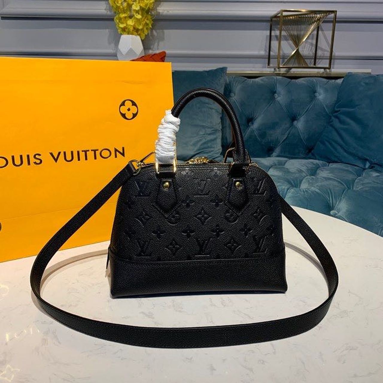 LV Neo Alma BB Monogram Empreinte Canvas Black For Women,  Shoulder And Crossbody Bags 9.8in/25cm LV M44829