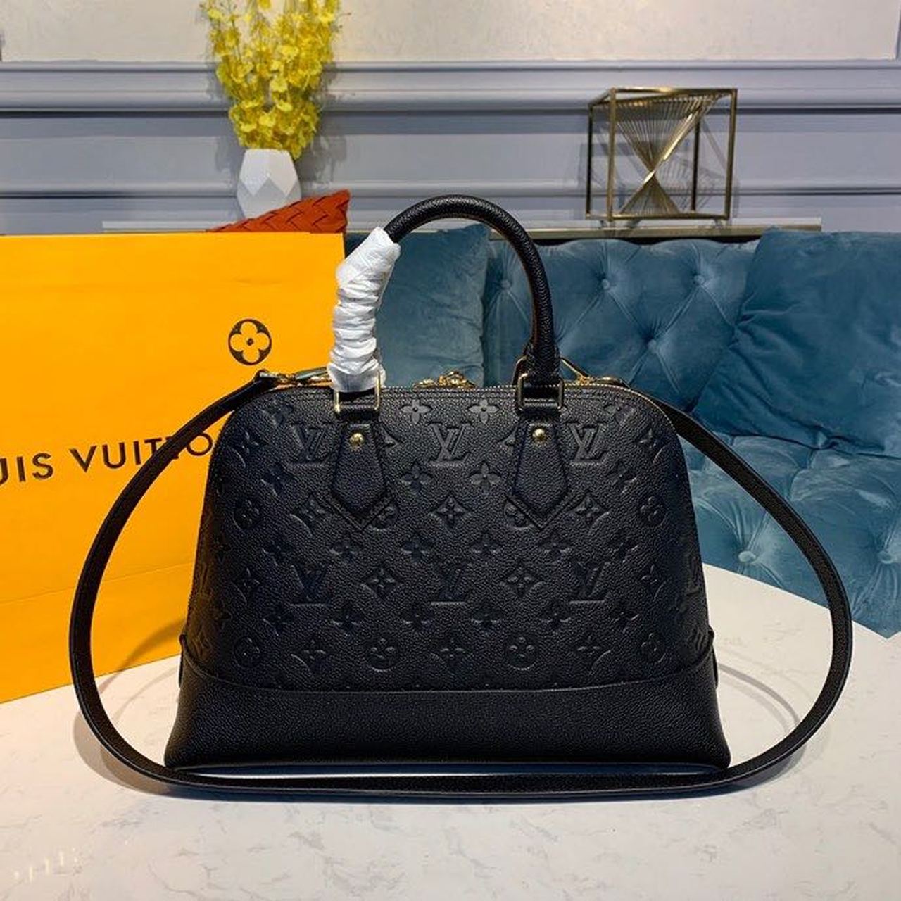 LV Neo Alma Bag 32cm Monogram Empreinte Canvas Spring/Summer Collection M44832, Black