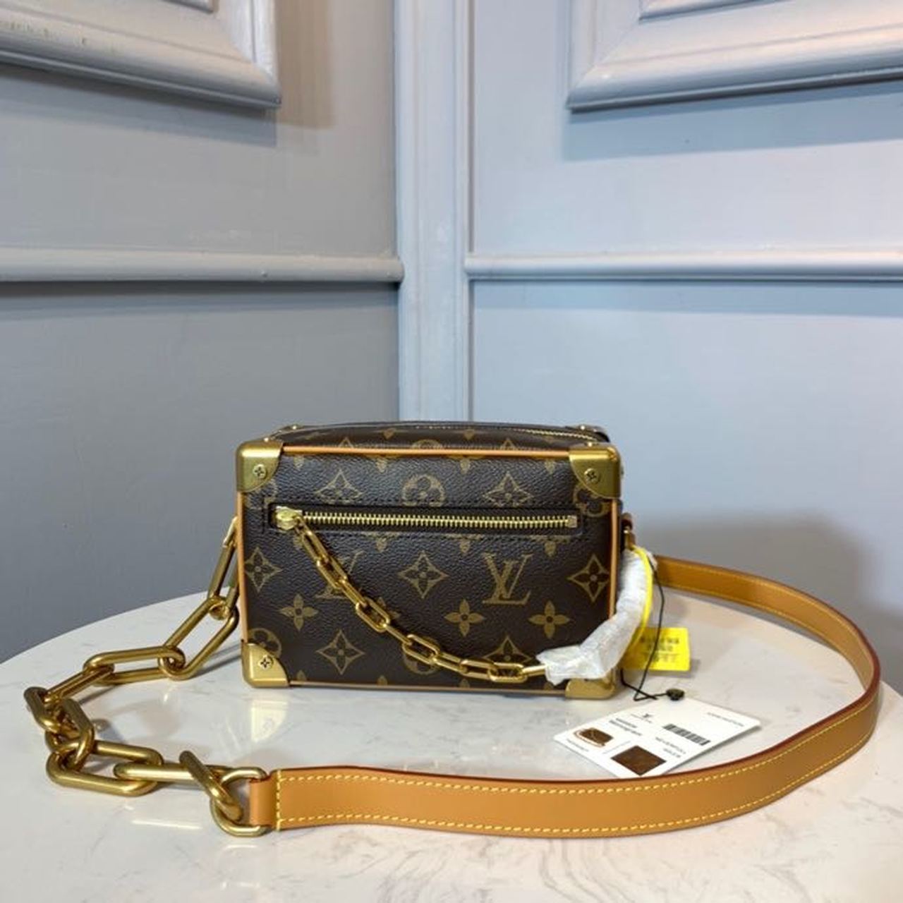 LV Mini Soft Trunk Monogram Canvas For Women, WoBags, Shoulder And Crossbody Bags 7.2in/18.5cm LV M68906