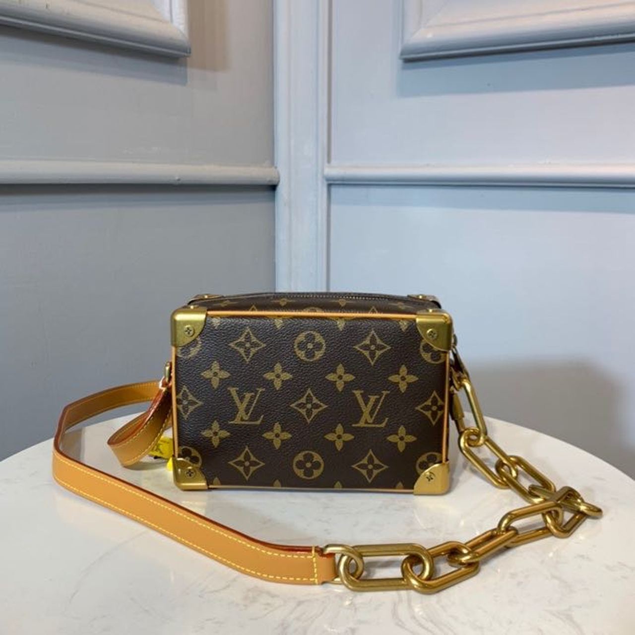 LV Mini Soft Trunk Monogram Canvas For Women, WoBags, Shoulder And Crossbody Bags 7.2in/18.5cm LV M68906