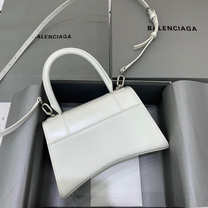 Balen Hourglass Small Handbag In White, For Women,  Bags 9in/23cm 5928331QJ4Y9028