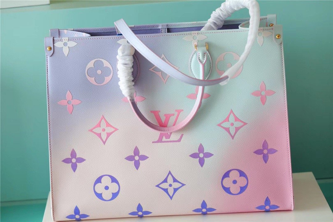 LV Onthego GM Tote Bag In Monogram Canvas Sunrise Pastel For Women 16.1in/41cm LV M46076