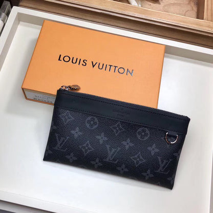 LV Discovery Pochette Monogram Pacific Canvas Black For Women, WoWallet 8.3in/21cm LV M44323