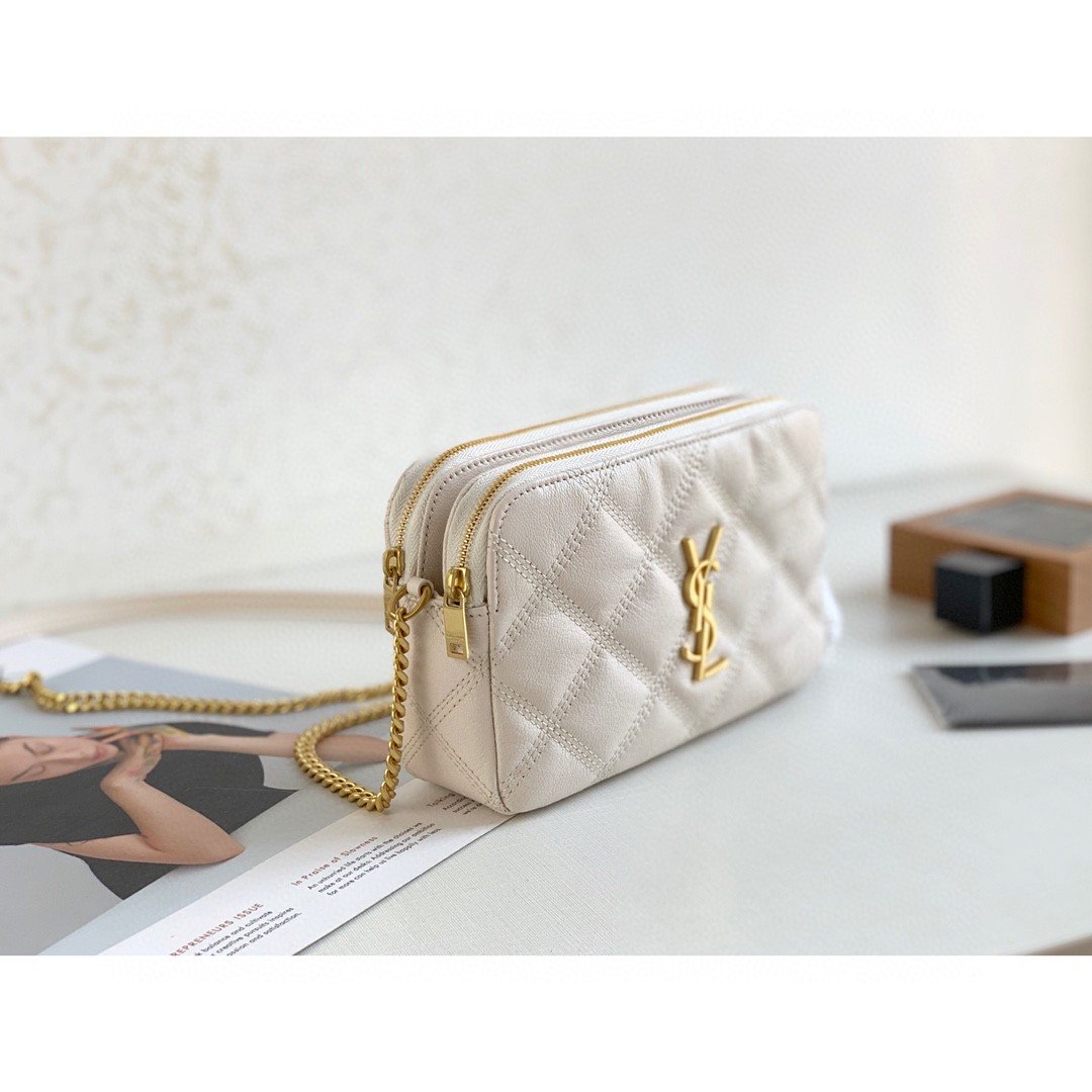 YSSL Becky Crossbody Bag White For Women 7in/18cm YSL P00555149