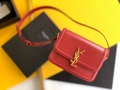 YSSL Solferino Small Satchel Bag Red In Box With Gold Hardware 7.4in/19cm YSl 6343060SX0W6805