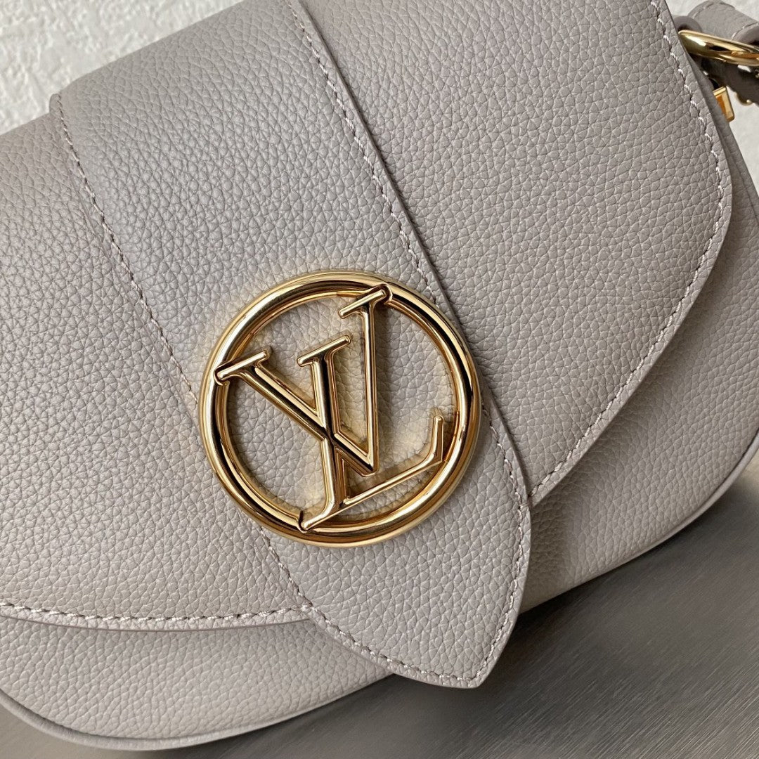 LV Point 9 Create By Nicolas Ghesquière With Monogram Flower 9.1in/22cm Grey For Women LV M55946