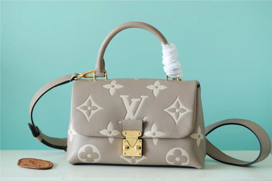 LV Madeleine BB Monogram Empreinte Dove Gray/ Creme Beige For Women,  Shoulder and Crossbody Bags 9.4in/24cm LV