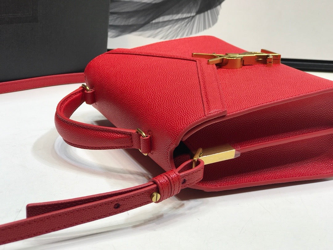 YSSL Cassandra Medium Top Handle Bag Red For Women 9.6in/24.5cm YSL  