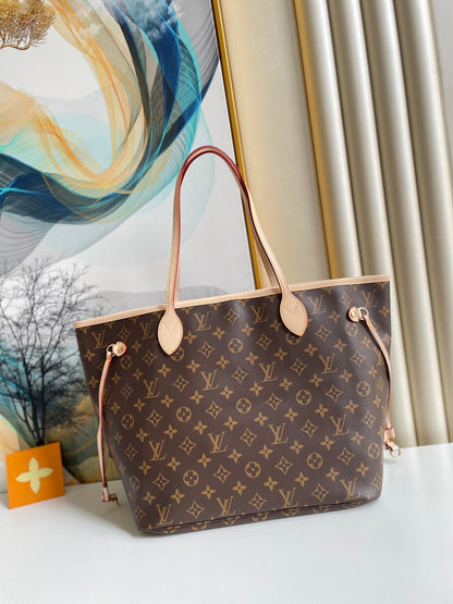 LV Neverfull MM Monogram Canvas Red For Women,  Shoulder Bags 12.6in/31cm LV M41178