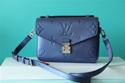 LV Pochette Metis Monogram Canvas Navy Blue For Women, Women’s Handbags, Shoulder Bags And Crossbody Bags 9.8in/25cm LV