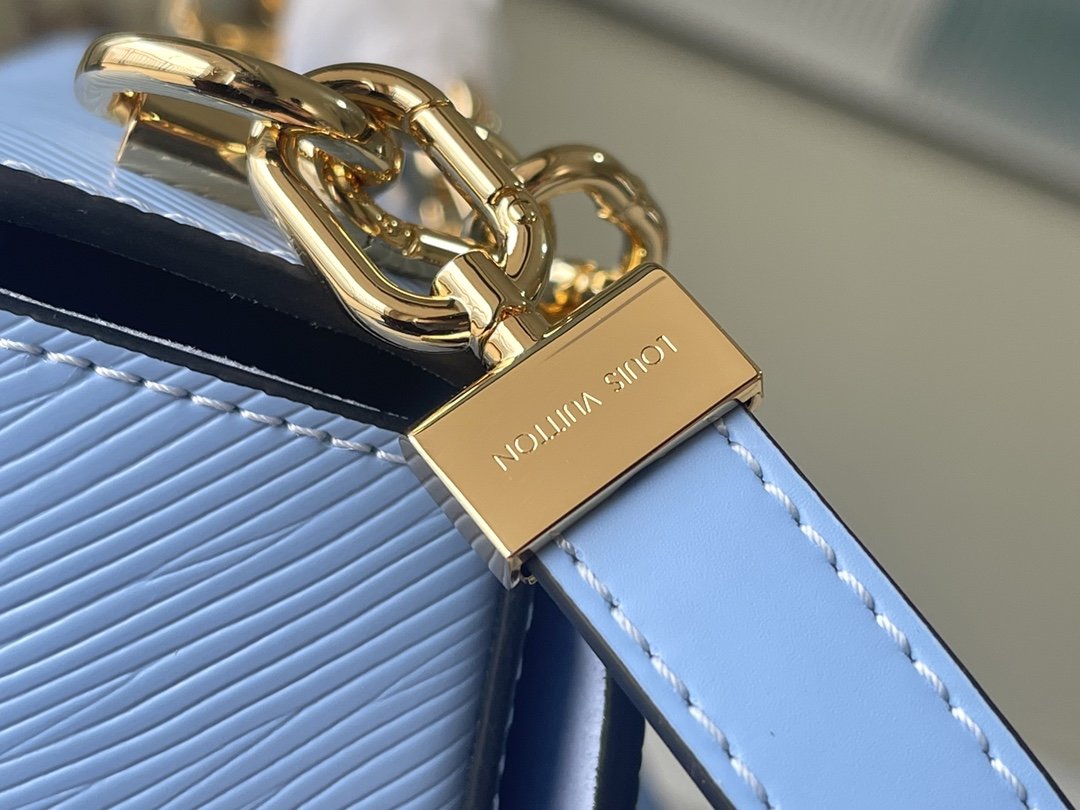 LV Twist MM Monogram Flower Bleu Nuage Blue For Women,  Shoulder And Crossbody Bags 9.1in/23cm LV M59627