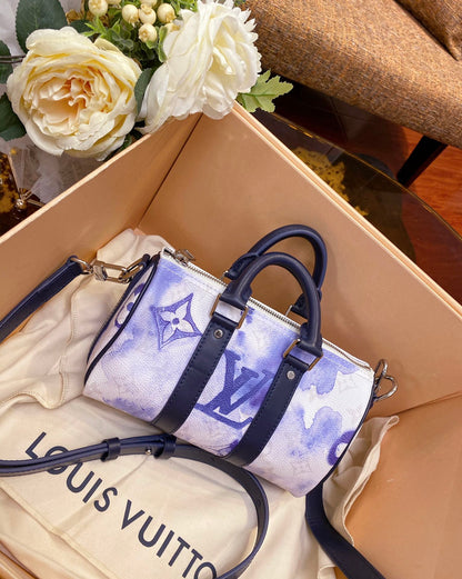 LV Keepall Xs Nano 21cm White-Blue