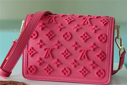 LV Mini Dauphine Monogram Fluo Pink For Women,  Shoulder And Crossbody Bags 7.9in/20cm LV M20747