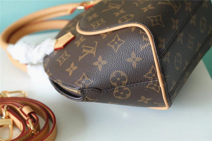 LV Ellipse BB Handbag Created By Nicolas Ghesquiere From Classic Monogram Canvas For Women Brown 23cm/8.9in LV