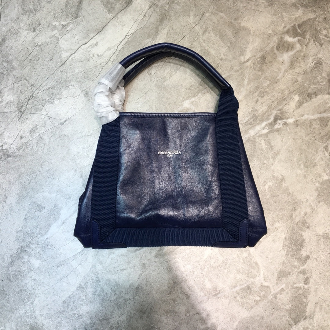 Balen Navy Small Cabas Tote Bag In Blue, For Women,  Bags 18.5in/47cm